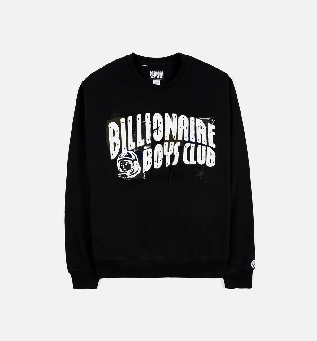 BB Arch Logo Mens Crewneck Black White
