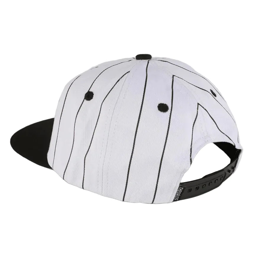 Theories Speedway Snapback Hat Black Pinstripe