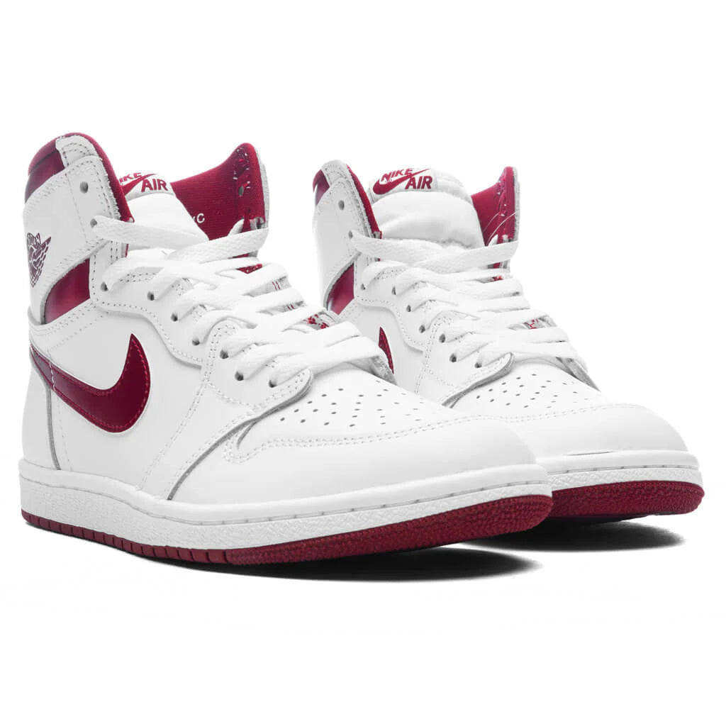 Air Jordan 1 High Retro 85 Metallic Burgundy White Team Red White