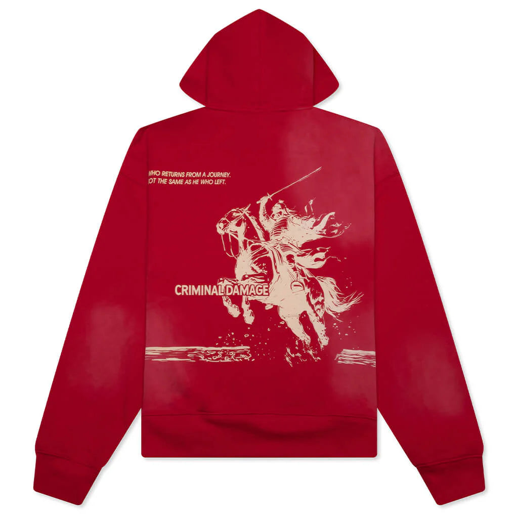 Samurai Hood Washed Red