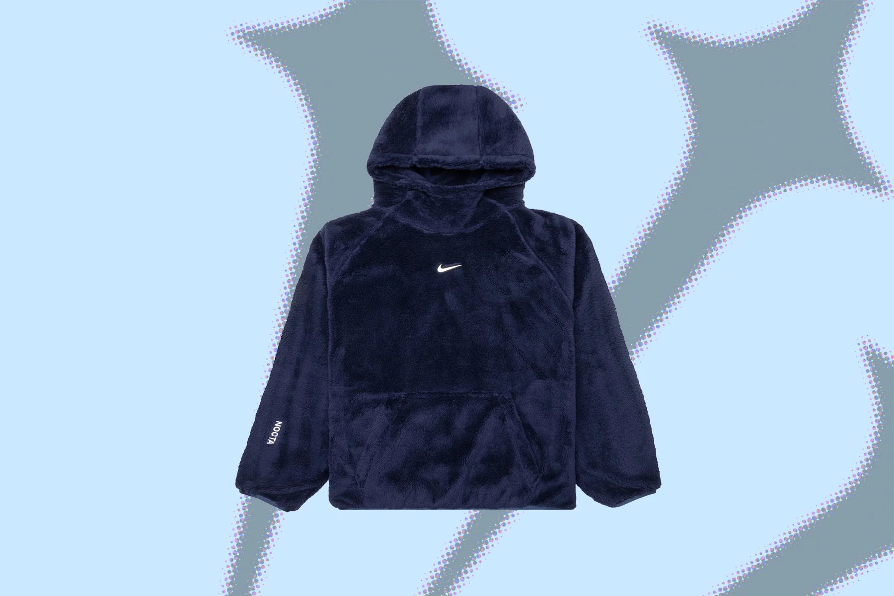 NRG Nocta Fleece Hoodie Womens Midnight Navy Wolf Grey