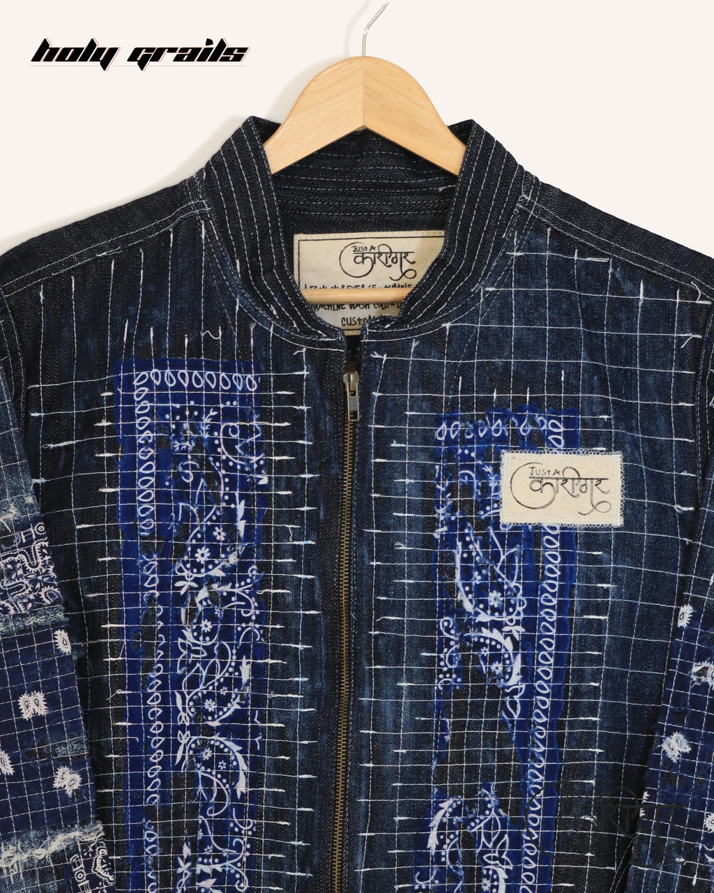 Hastkala Blue Denim Jacket HG x Just A Karigar