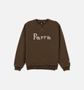Weird Trad Logo Mens Crewneck Brown