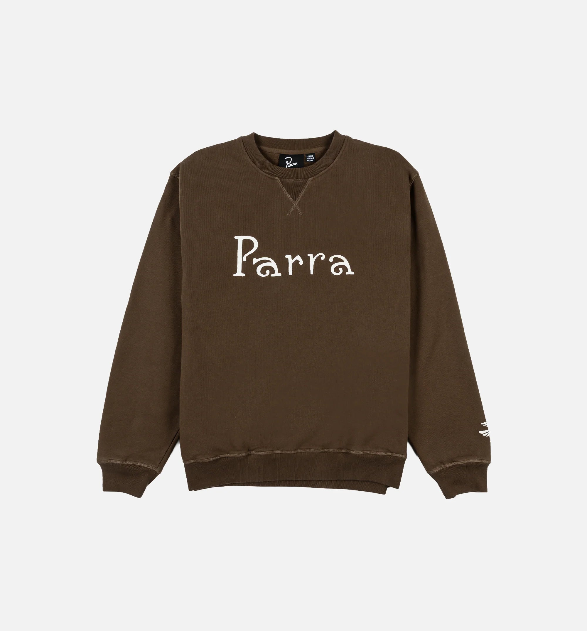 Weird Trad Logo Mens Crewneck Brown