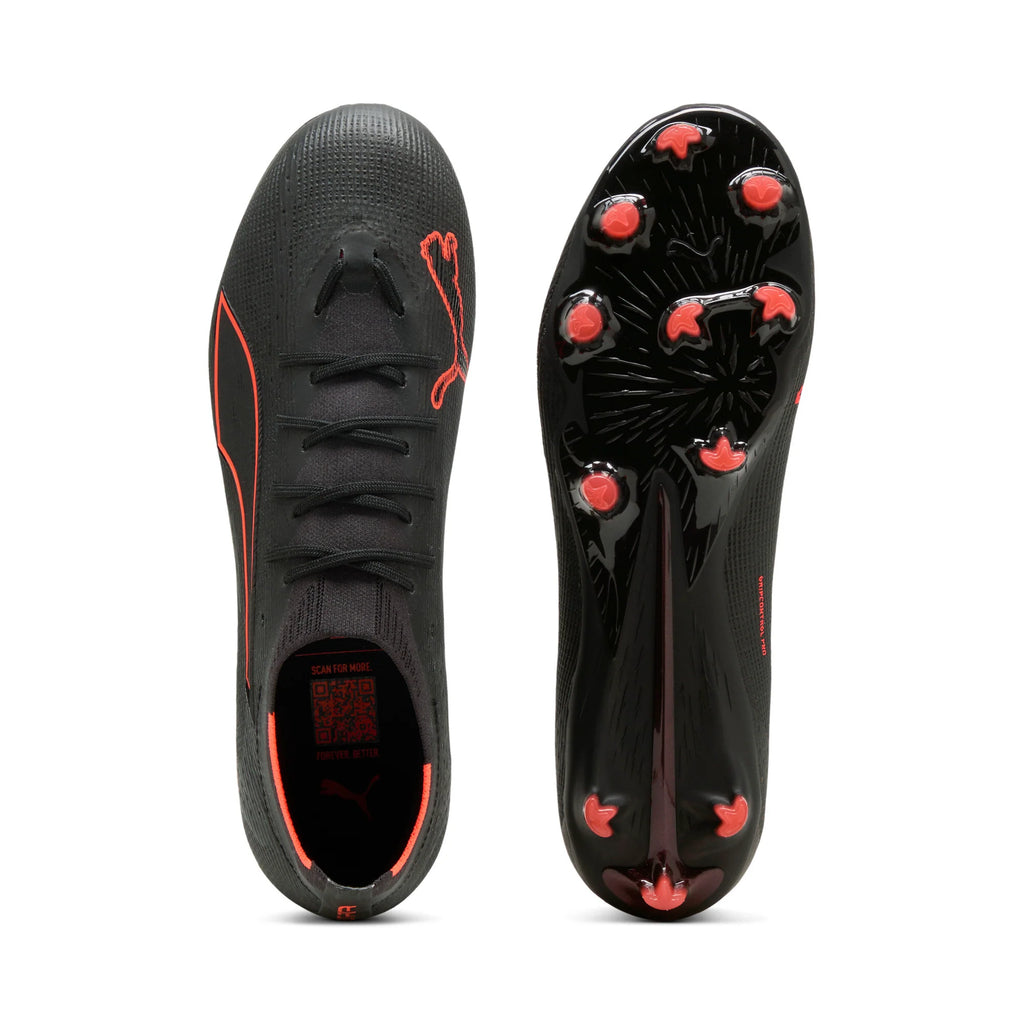 PUMA Ultra 6 Pro FG AG Firm Ground Artificial Ground Mens Soccer Cleats Black Red
