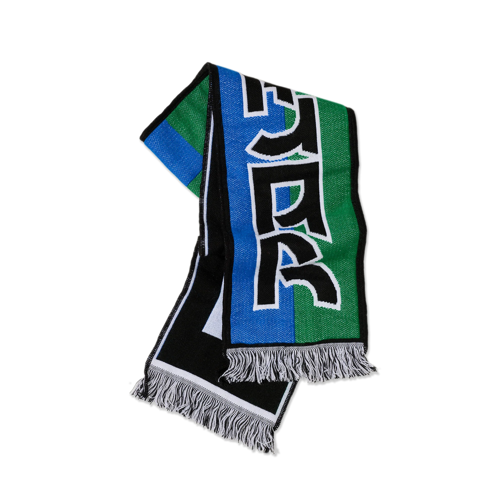 Polar Skate Co Football Scarf Squares Blue Green