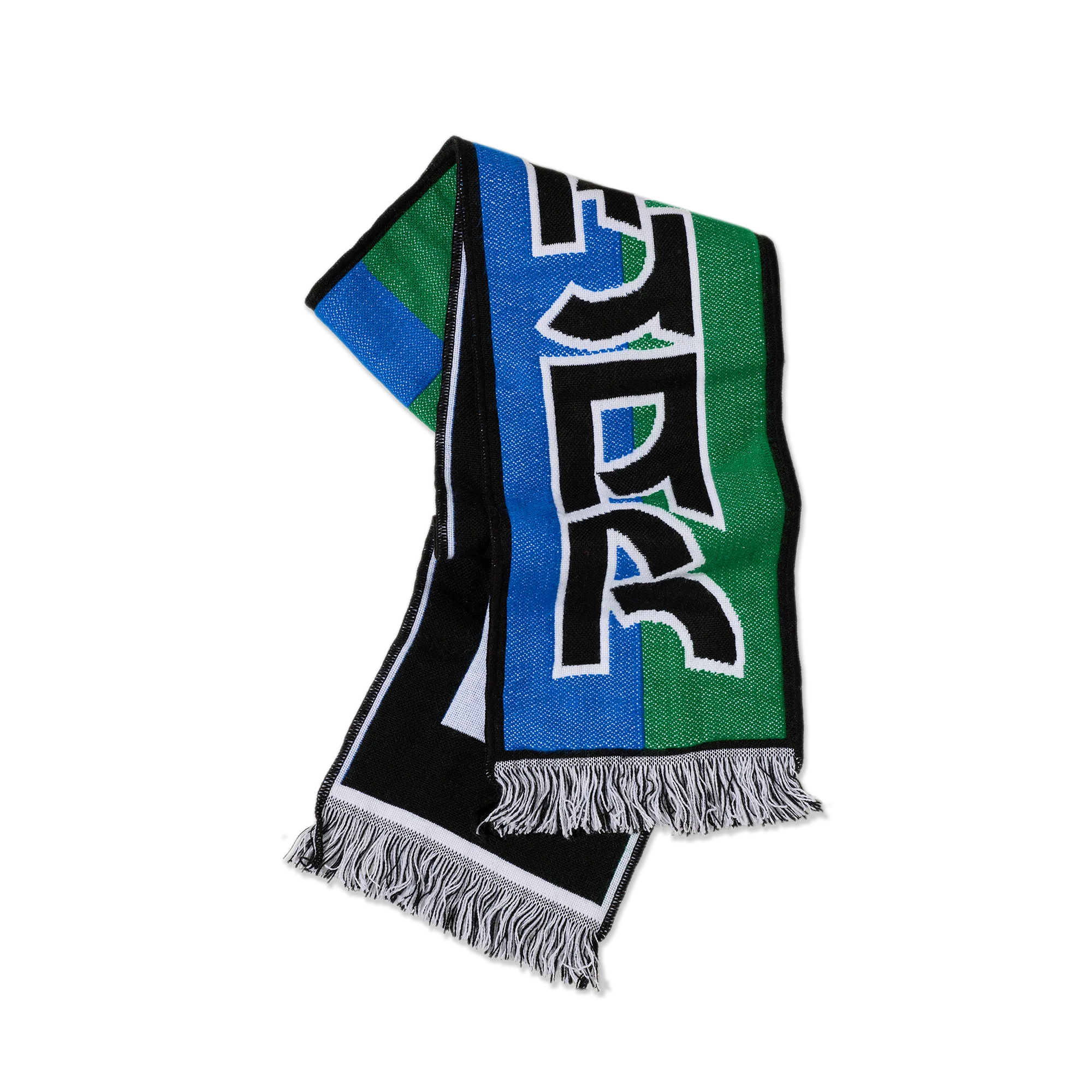 Polar Skate Co Football Scarf Squares Blue Green