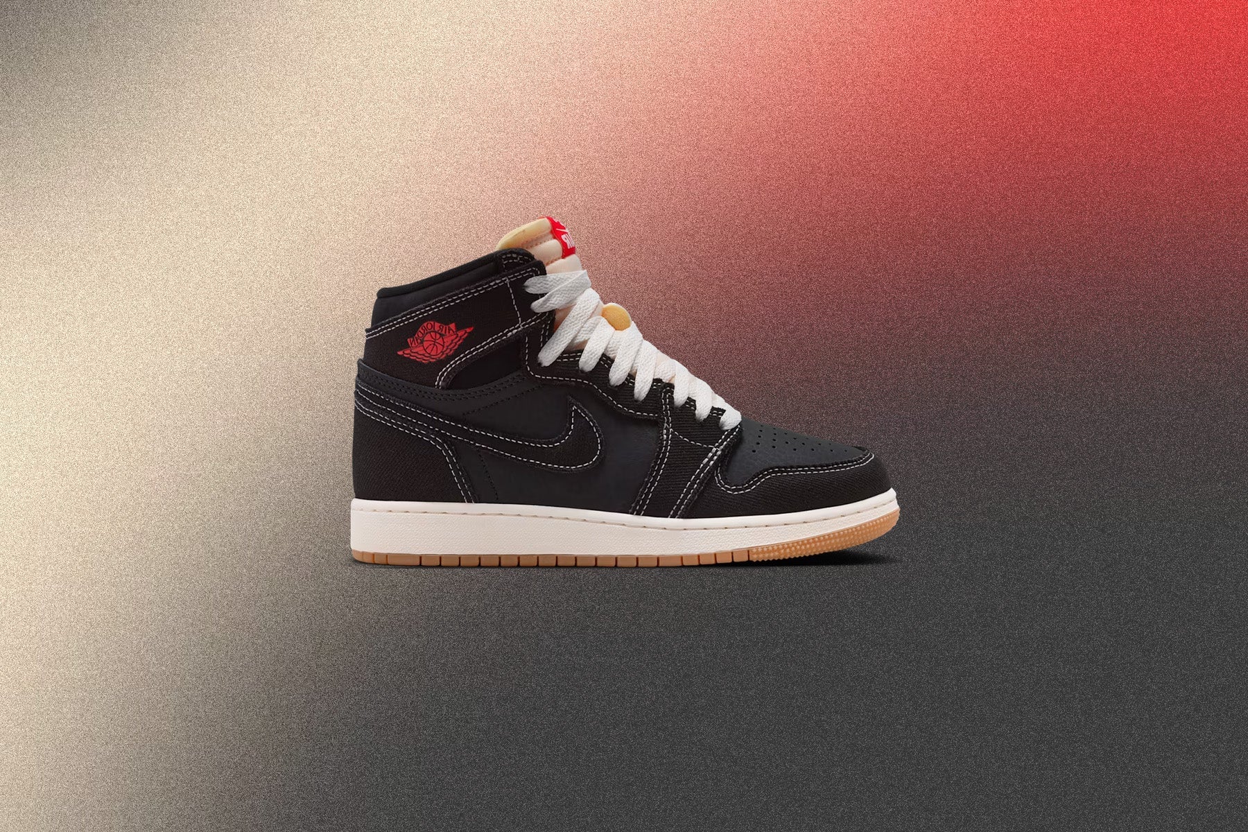 Air Jordan 1 Retro High OG Flight Club GS Black University Red Sail Gum Medium Brown