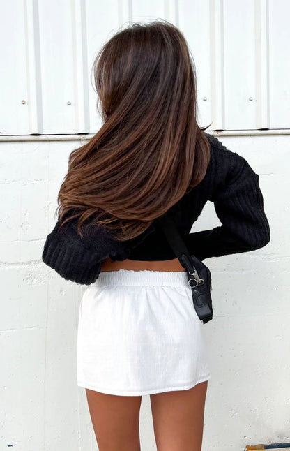 Maven White Mini Skirt
