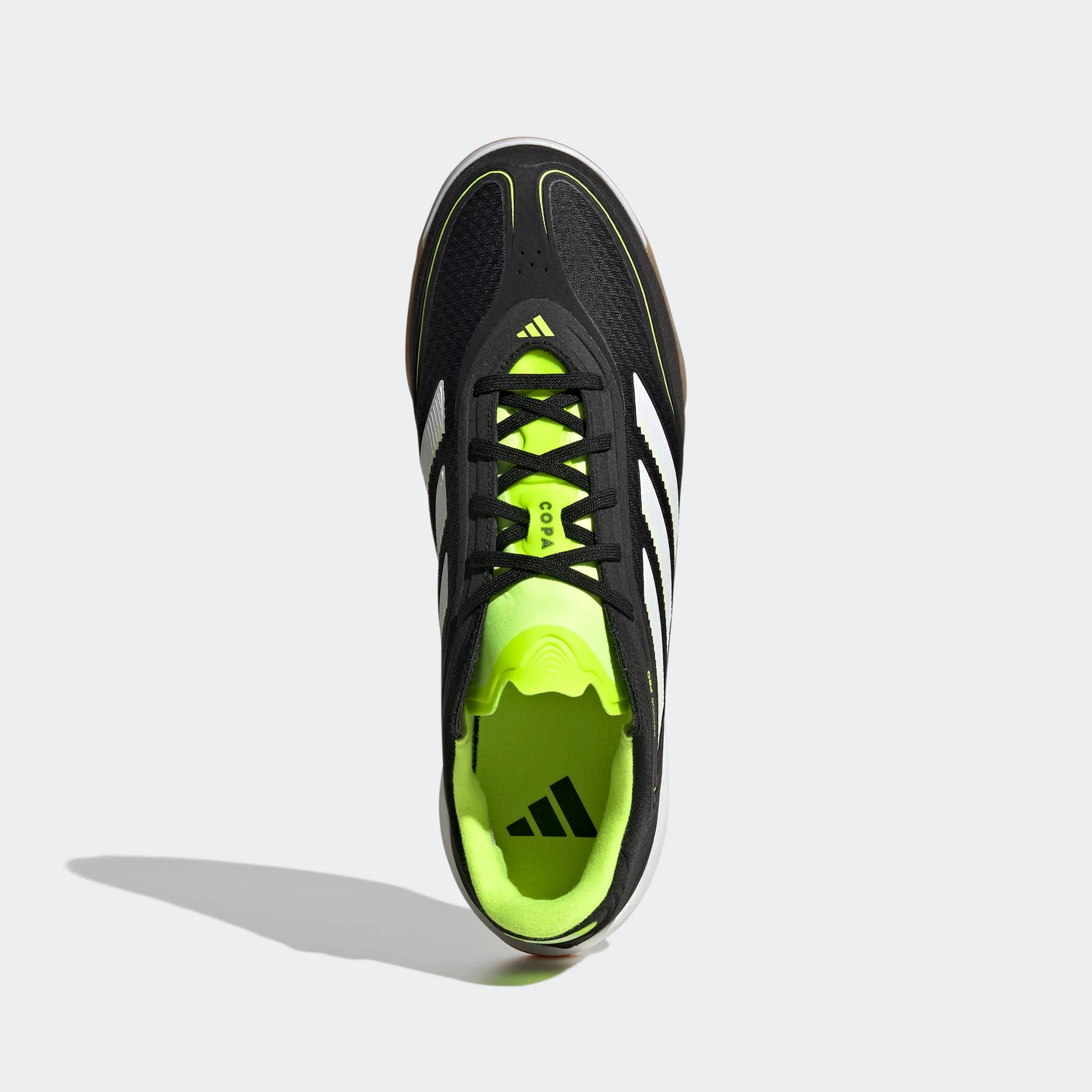 adidas Copa Court Pro IN Indoor Mens Soccer Shoes Black White Lemon