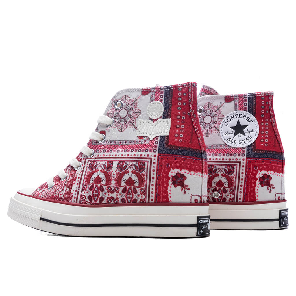 Converse x Isabel Marant Womens Chuck 70 Wedge Hi Vanilla Ice Red Black
