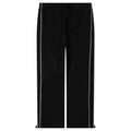 Relaxed Fleece Sweatpant With Piping Jet Black Cloud White