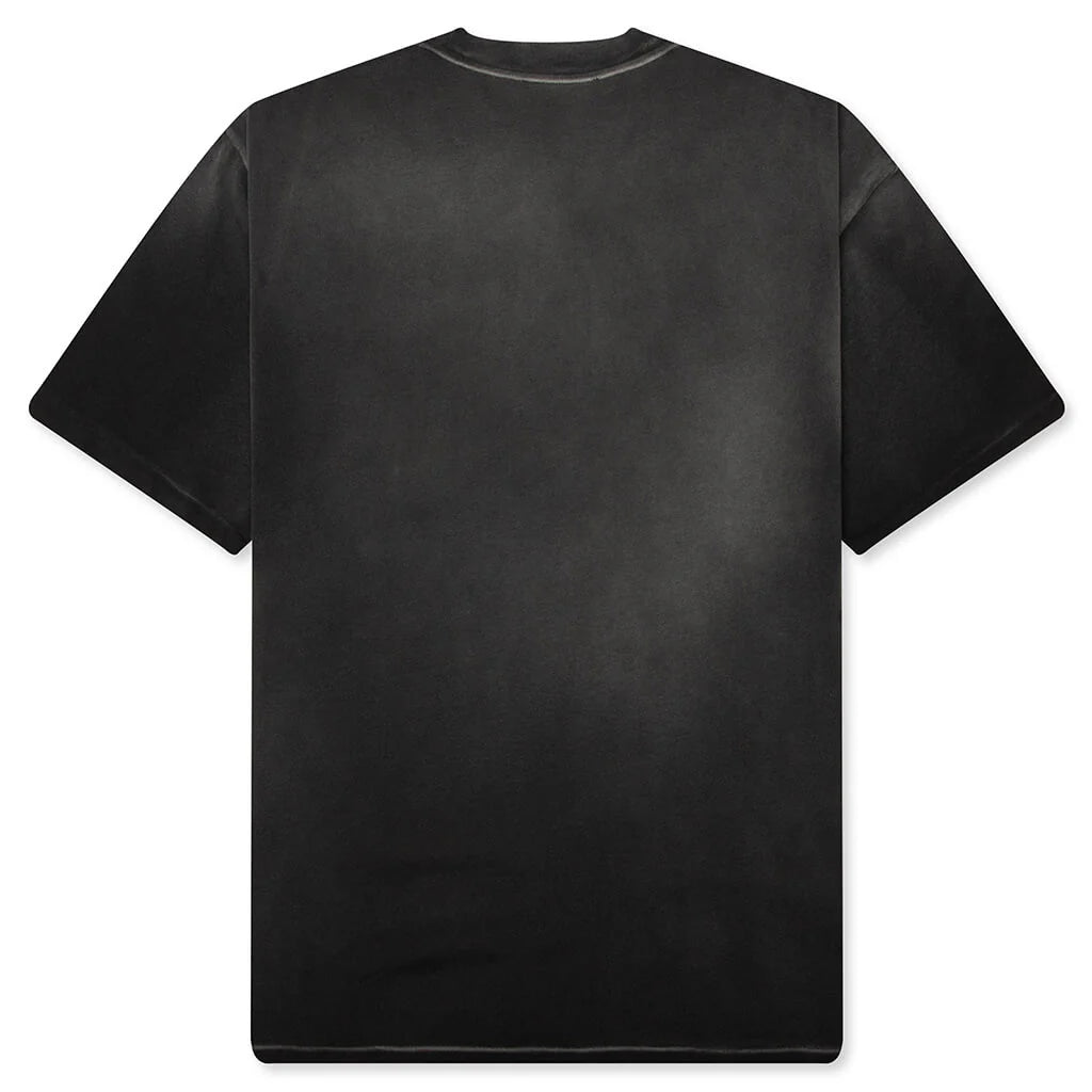 Loaded With Love T Shirt Stained Black