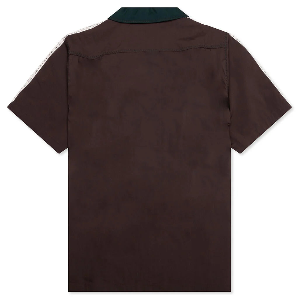 Adidas Originals x CLOT Bowling Shirt by Edison Chen Dark Brown