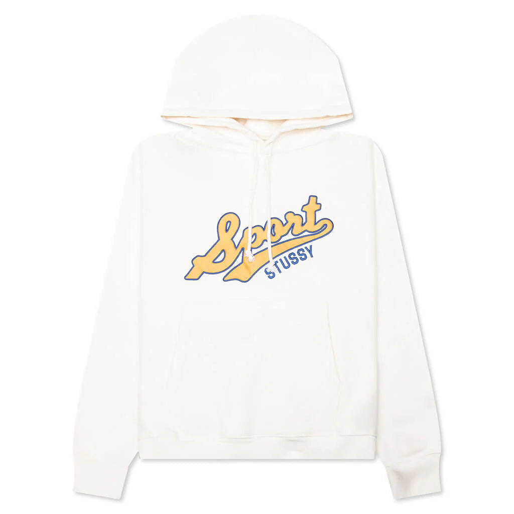 Satin Patch Oversized Hood Off White