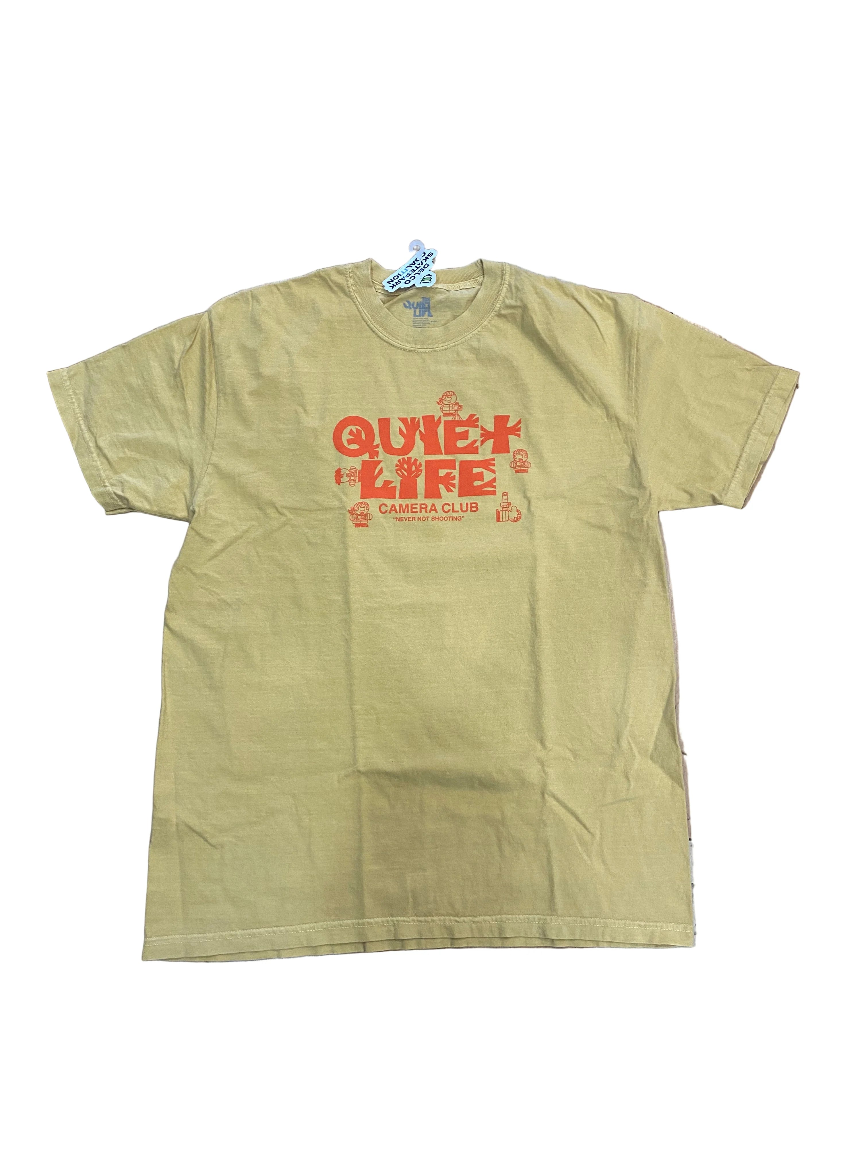 The Quiet Life Higton Camera Club Pigment Dye Tee Mustard