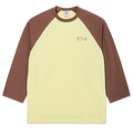 Polar Skate Co 3 4 Sleeve Tee Cinnamon Light Yellow