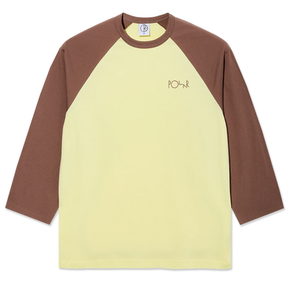 Polar Skate Co 3 4 Sleeve Tee Cinnamon Light Yellow