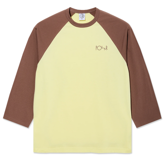 Polar Skate Co 3 4 Sleeve Tee Cinnamon Light Yellow