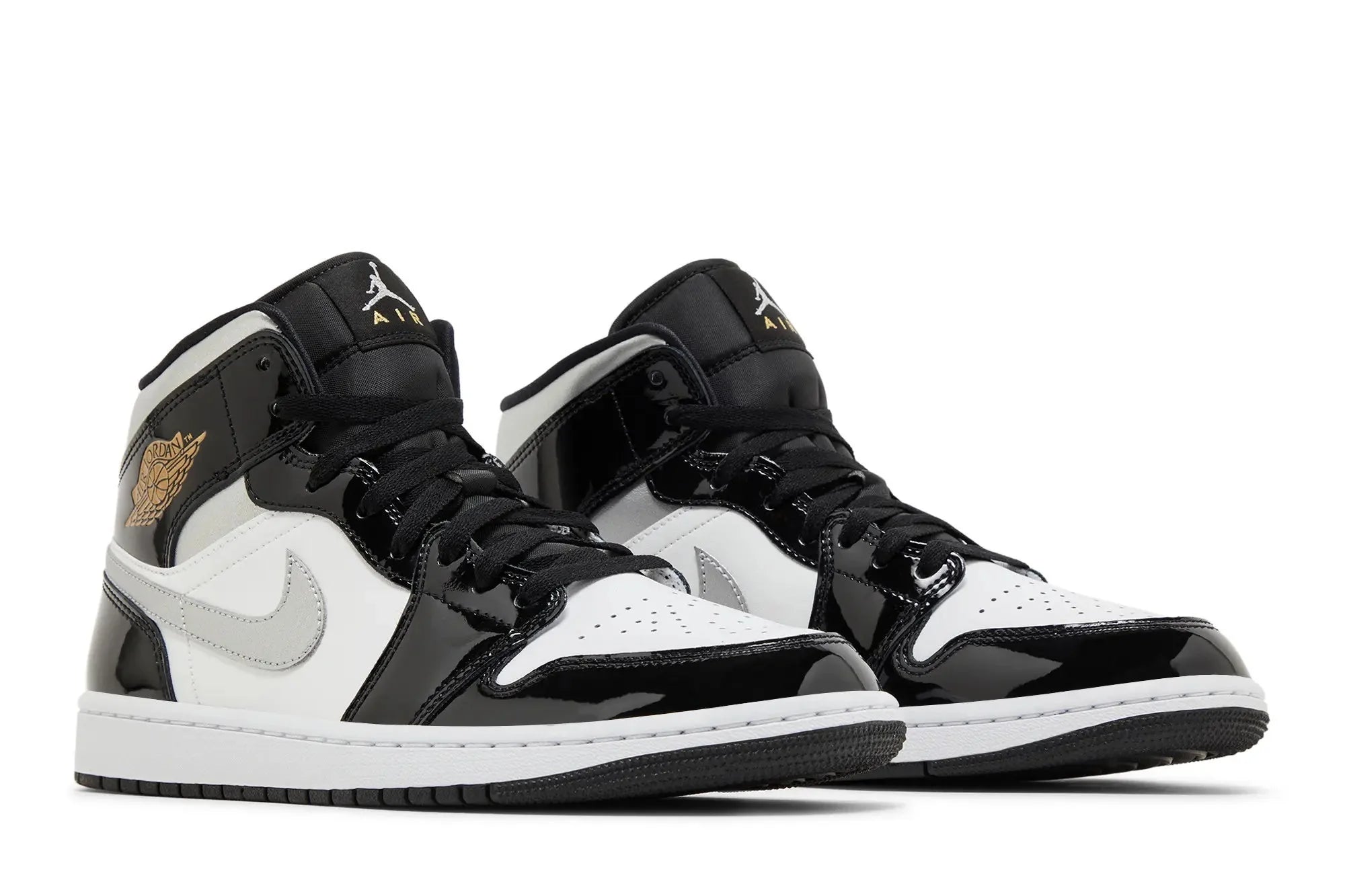 Jordan 1 Mid SE Black White Metallic Silver
