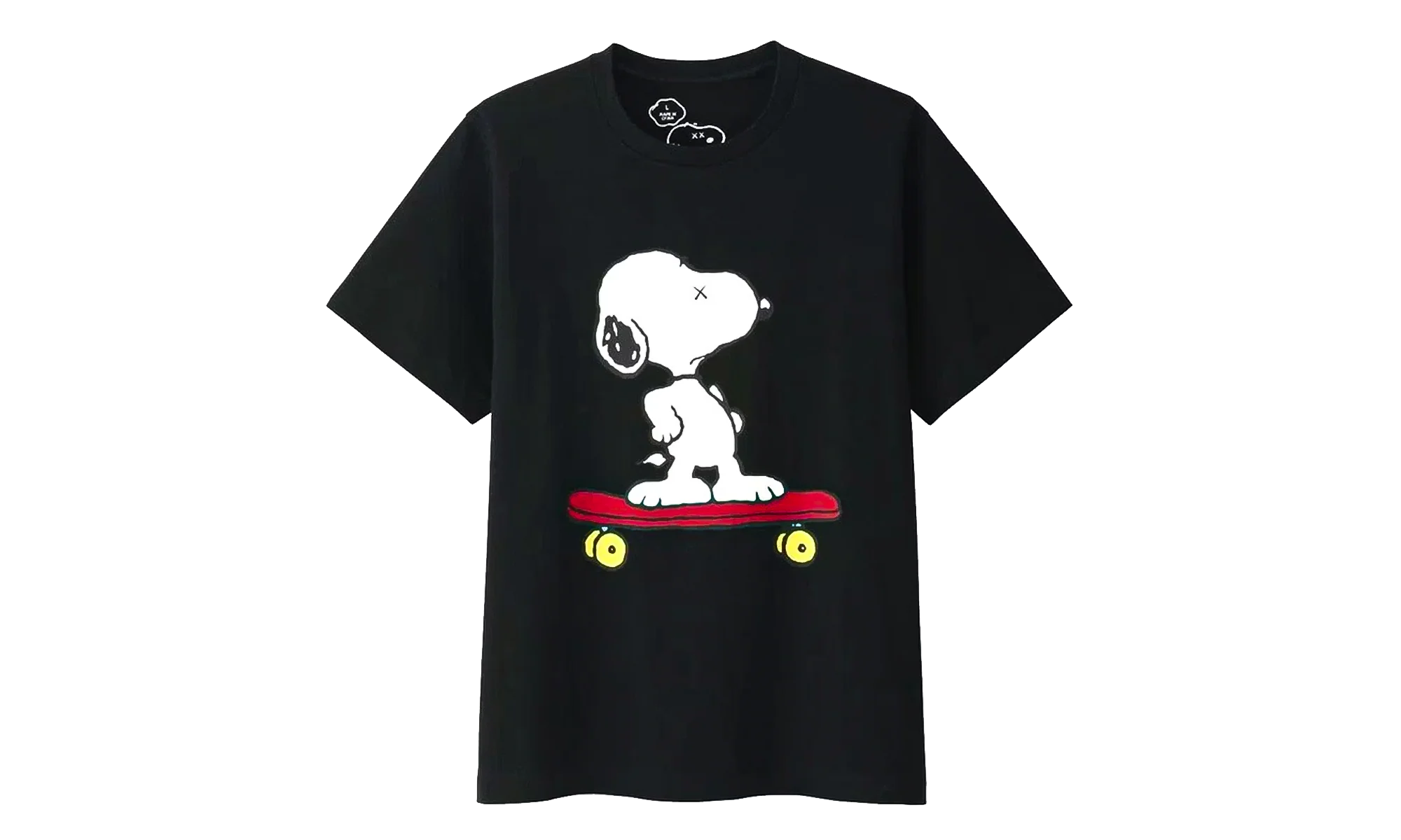 Uniqlo x Peanuts Snoopy Skateboarding Tee "Black" KAWS202500