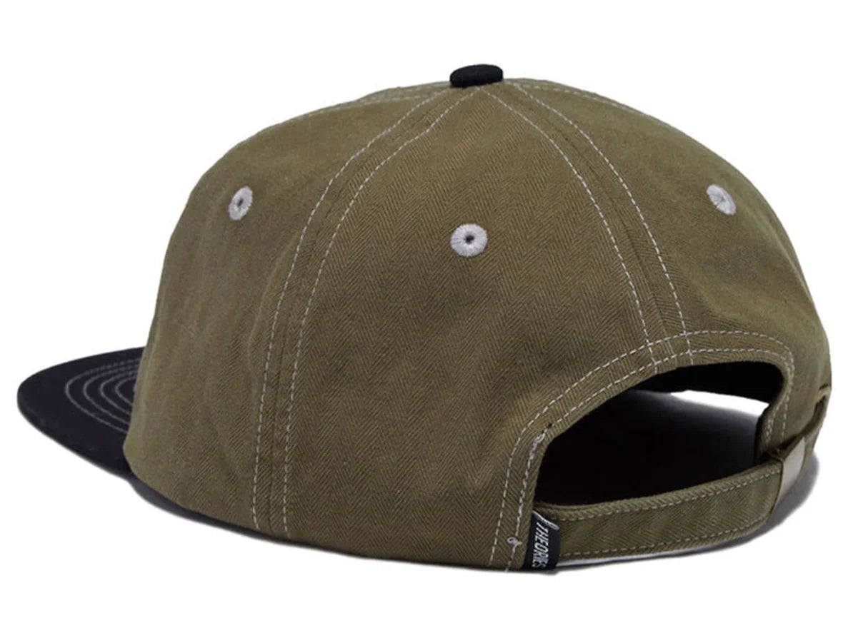 Theories Herringbone Snapback Olive Black