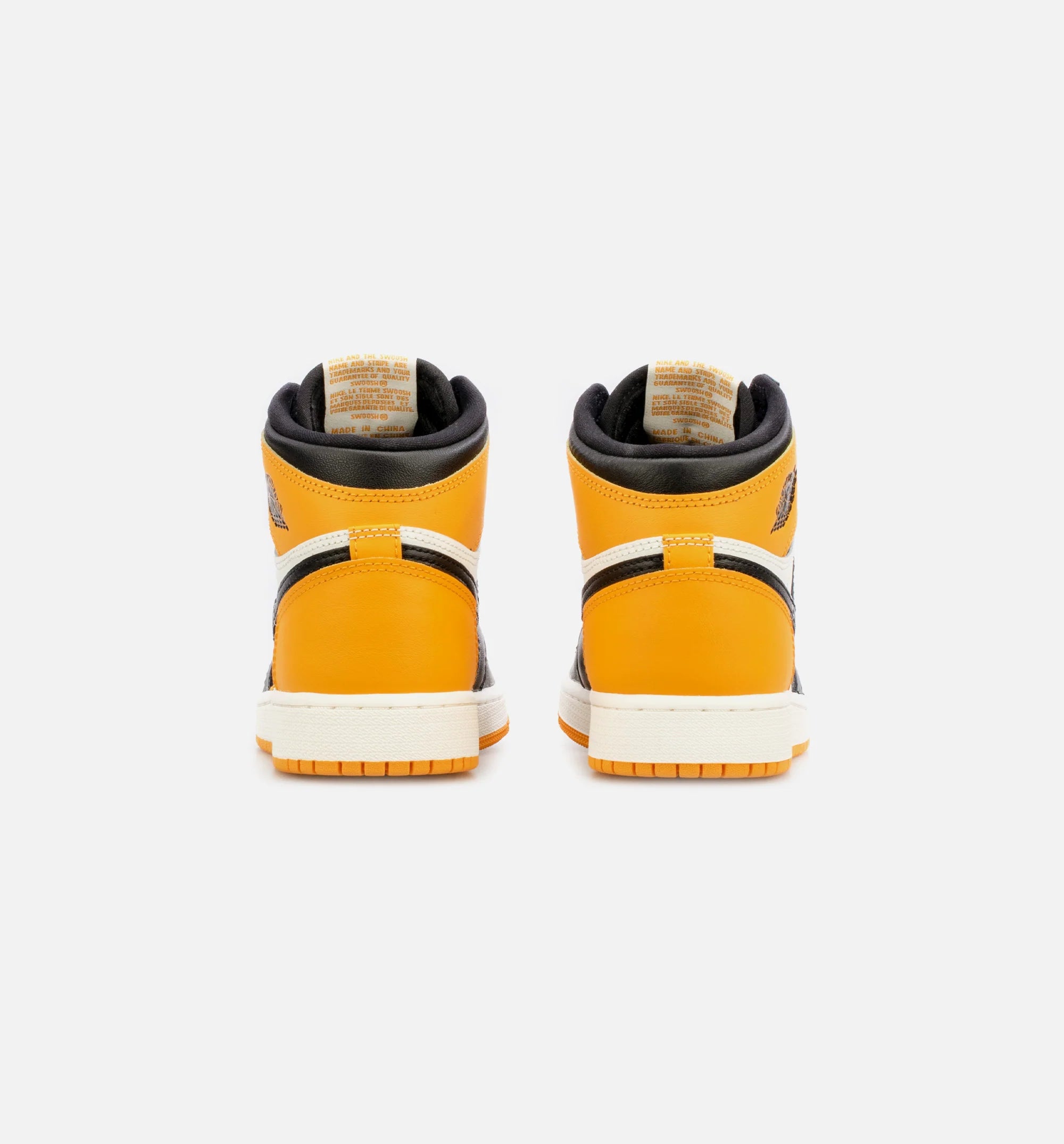 Air Jordan 1 Retro High Taxi Grade School Lifestyle Shoe Black Yellow Free Shipping