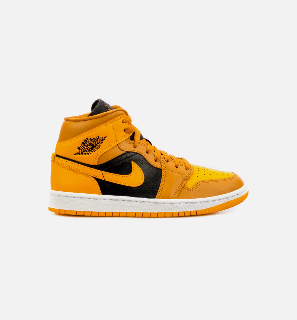 Air Jordan 1 Mid Chutney Taxi Womens Lifestyle Shoe Yellow Black