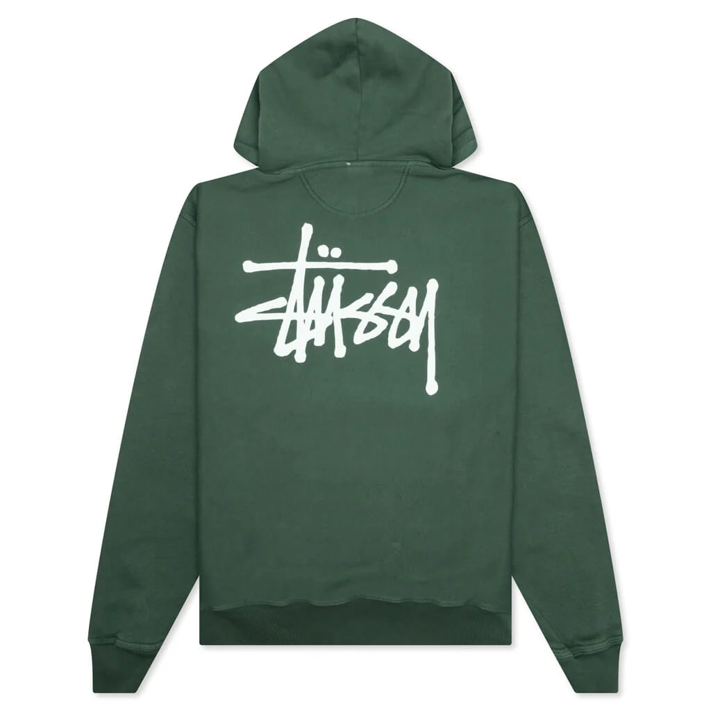Basic Stussy Pigment Dyed Hoodie Forest