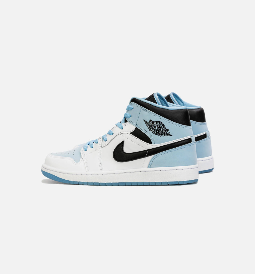 Air Jordan 1 Retro Mid SE Ice Blue Mens Lifestyle Shoe White Blue