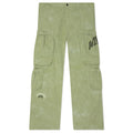 Twill Cargo Wide Leg Pant Green