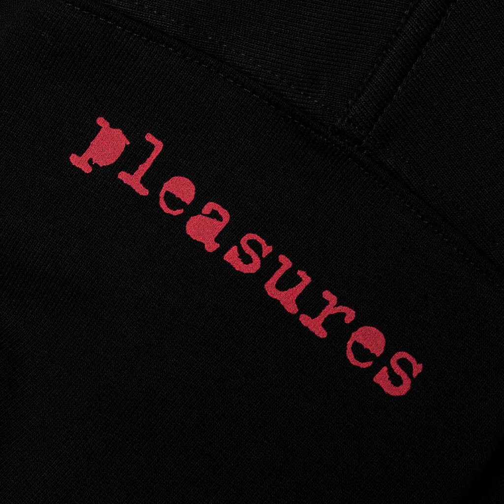Pleasures x Zero Dane Studded Hoodie Black