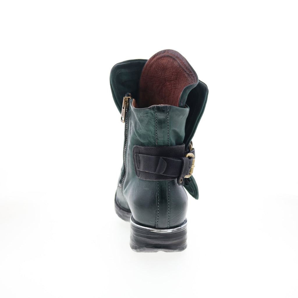 Simon 717204-1201-0001 Womens Green Leather Ankle & Booties Boots