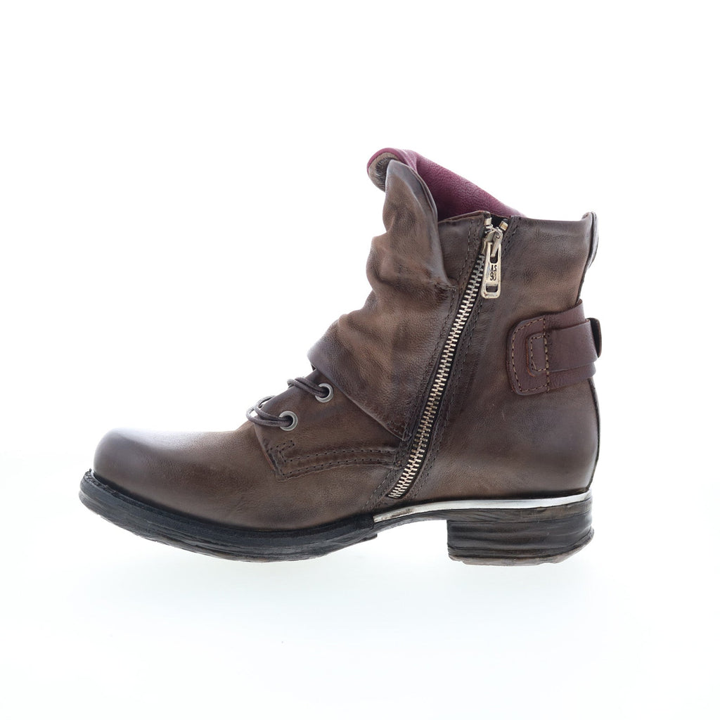 Simon 717204-203-0003 Womens Brown Leather Casual Dress Boots