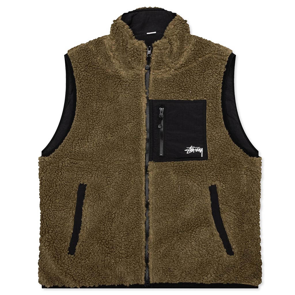 Sherpa Reversible Vest Olive