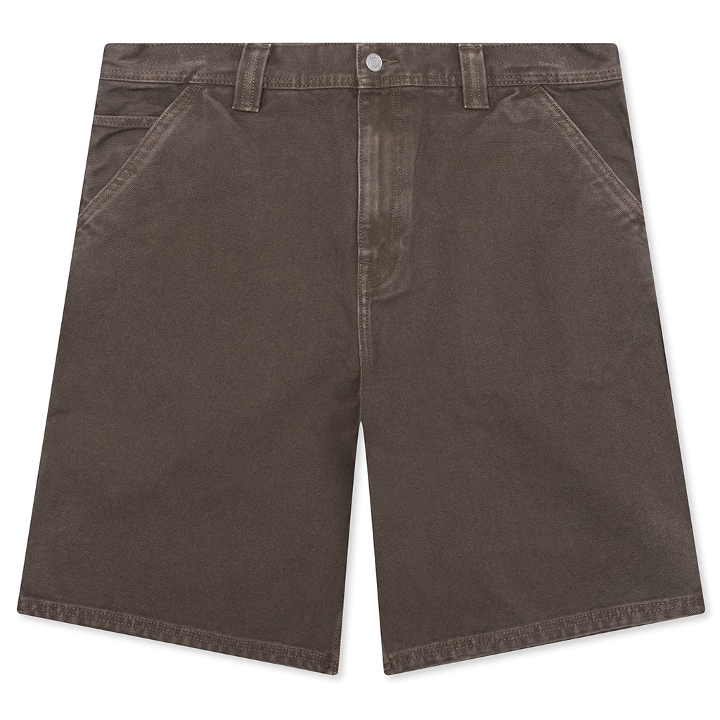 Washed Canvas Work Short Brown