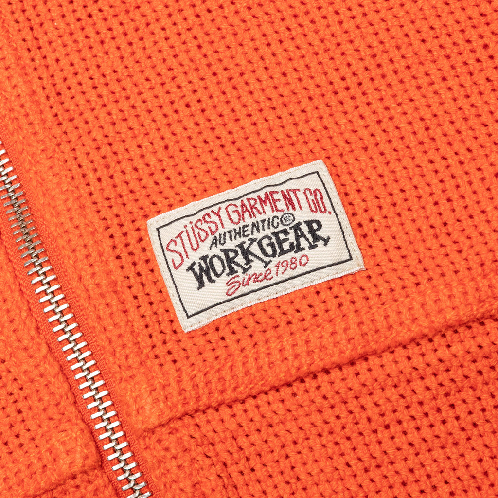 Work Jacket Cotton Mesh Red Orange
