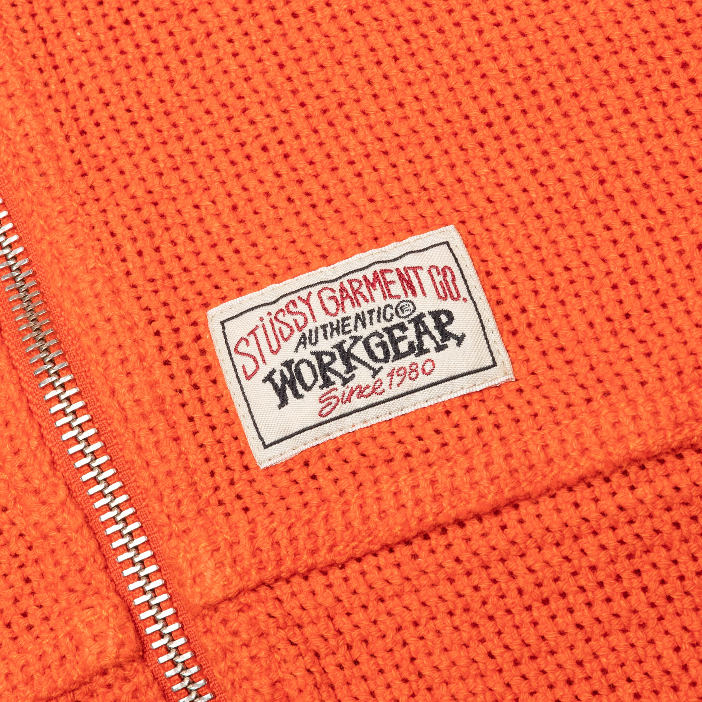 Work Jacket Cotton Mesh Red Orange