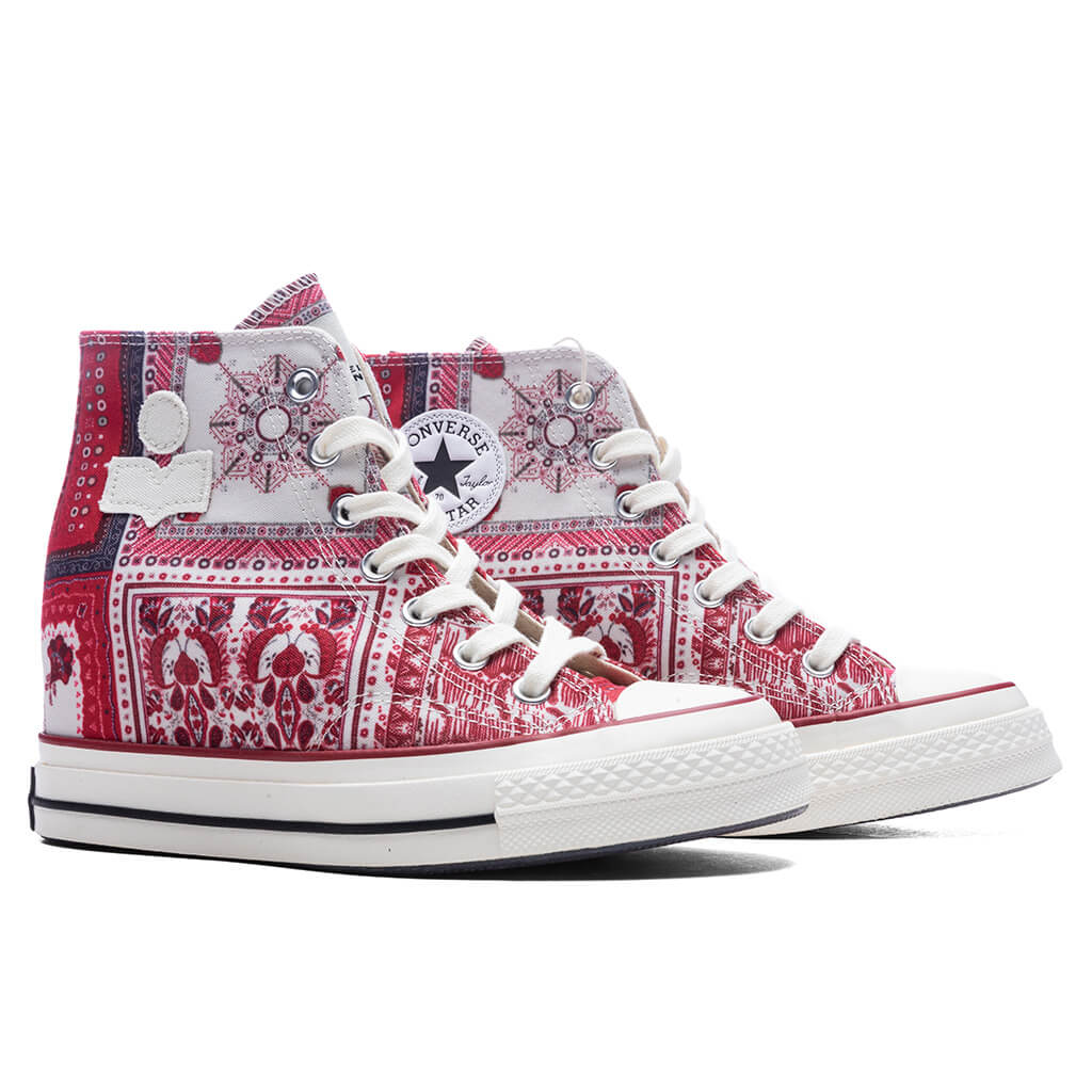 Converse x Isabel Marant Womens Chuck 70 Wedge Hi Vanilla Ice Red Black