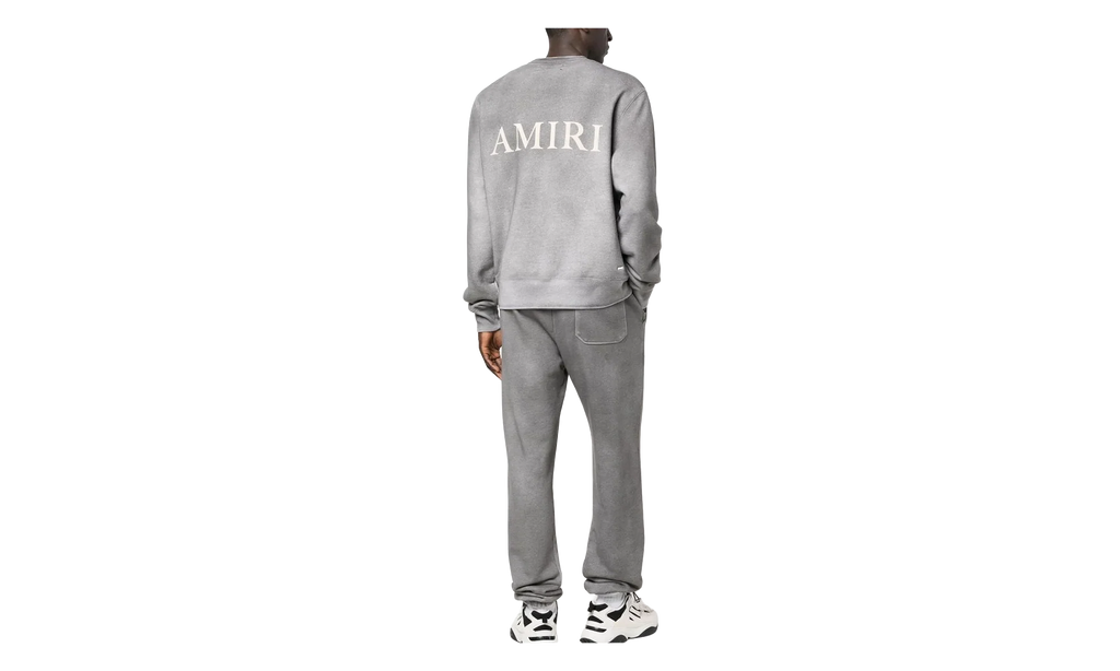 Aged Puff Logo Crewneck Sweatshirt "Grey" AW22MJL052 030