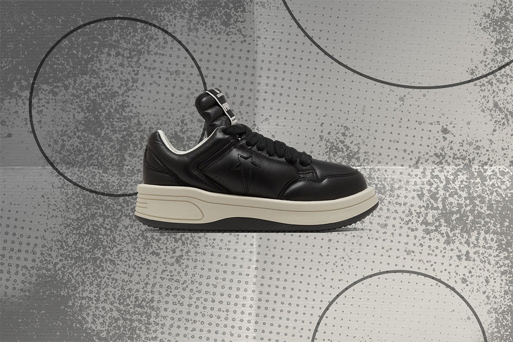 Rick Owens DRKSHDW x Converse Turbowpn Ox Leather Shoes Black