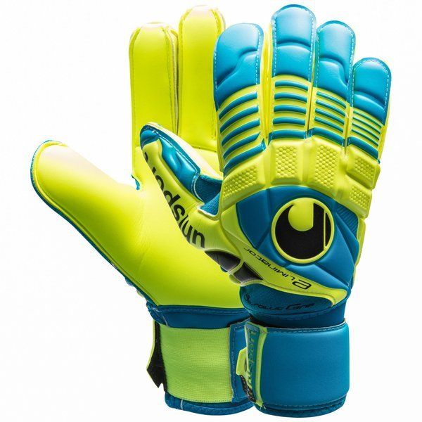 Uhlsport Eliminator Absolutgrip Goalkeeper Gloves Cyan Yellow