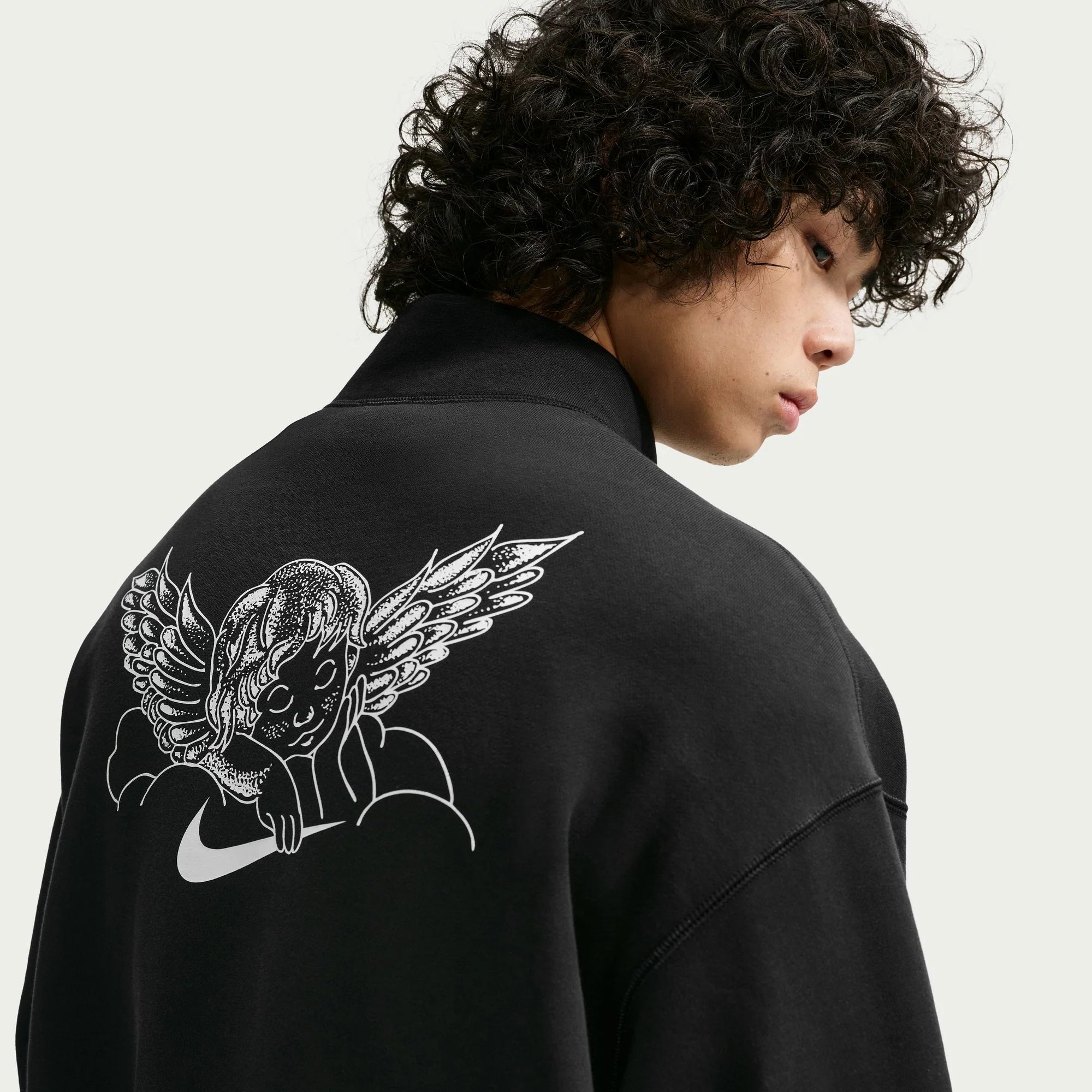 Nike SB Club 58 Skate 1 2 Zip Fleece Crew Neck Sweatshirt Black
