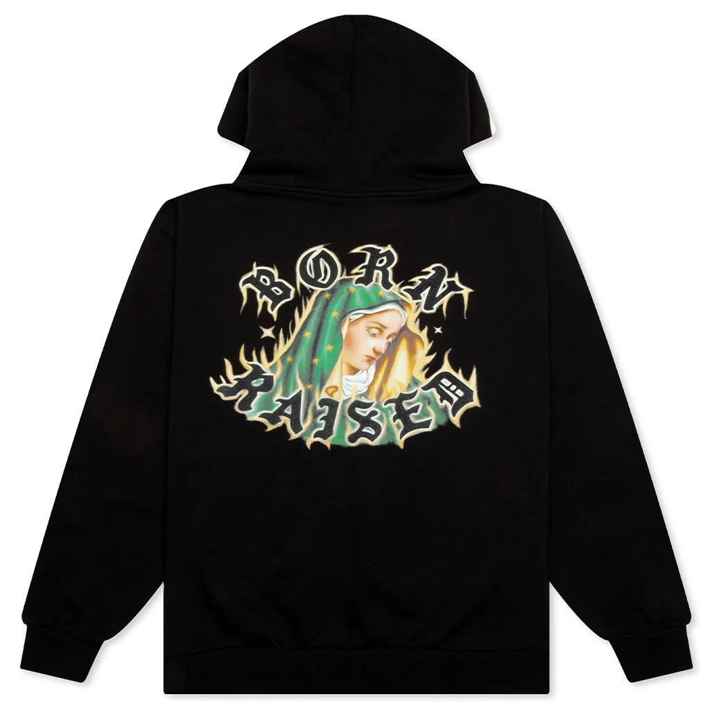 Guadalupe Zip Up Hoodie Black