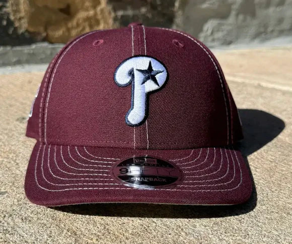 Nocturnal New Era Philadelphia Phillies Liberty Bell Low Profile Snapback Hat Maroon