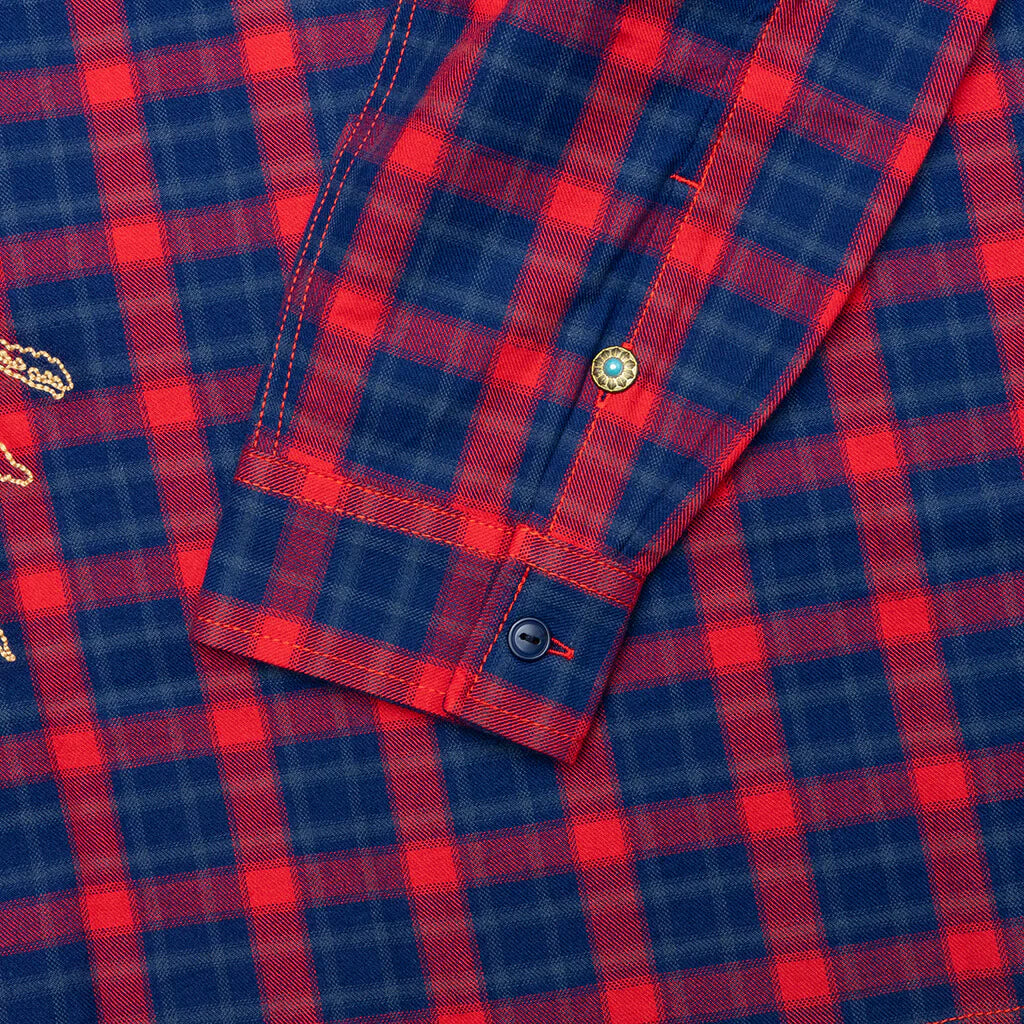 BB Dust L S Flannel Racing Red