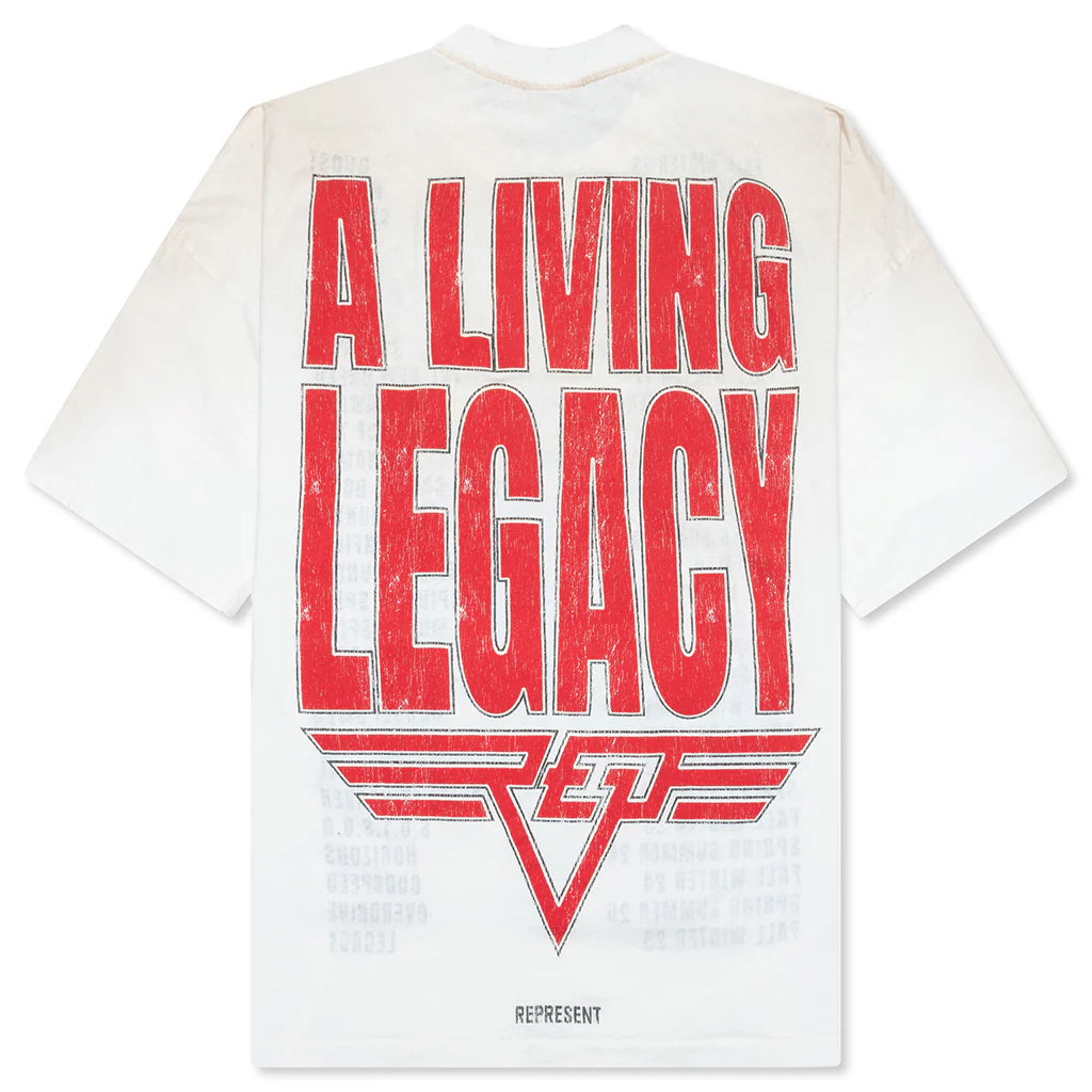 Living Legacy T Shirt Washed Ecru