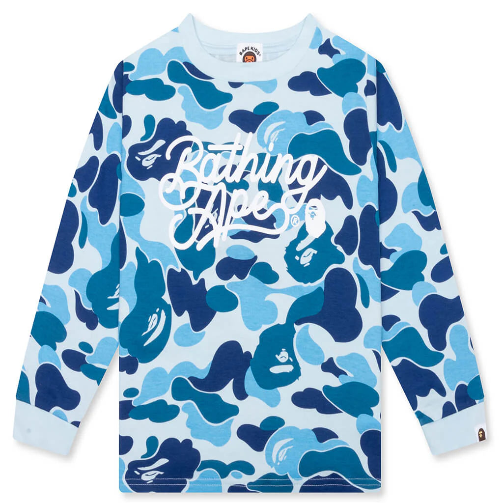 Kids ABC Camo L S Tee Blue