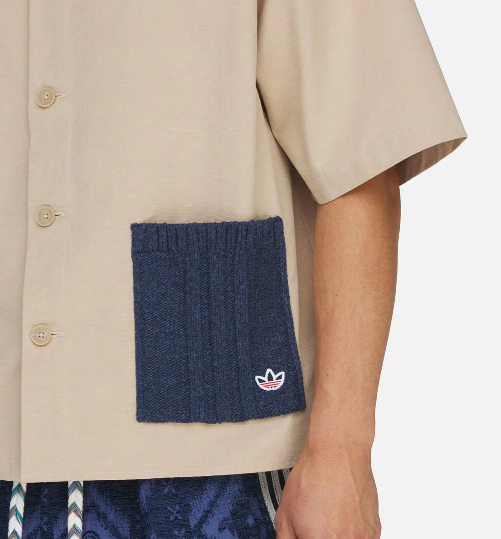 CLOT Redifined Utility By Edison Chen Mens Short Sleeve Shirt Warm Sandstone