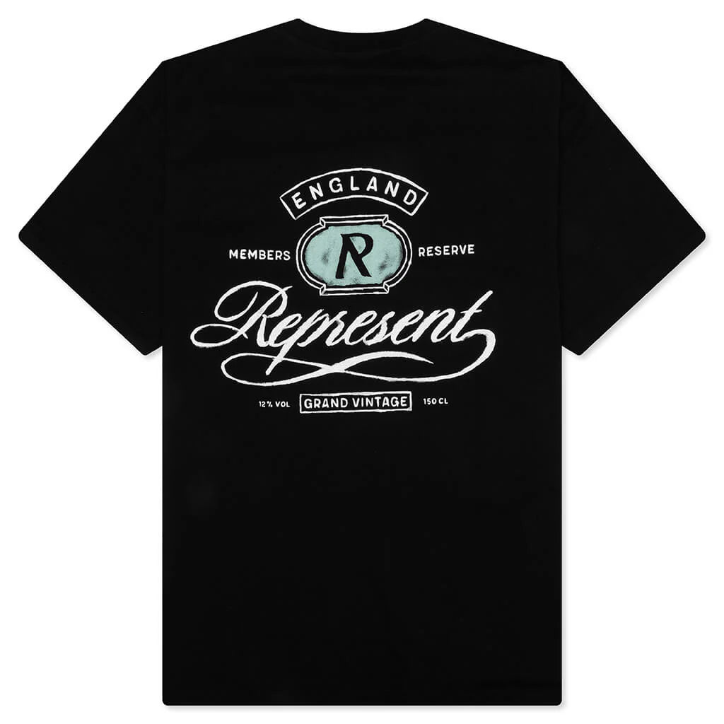 Grand Vintage Hand Drawn T Shirt Jet Black